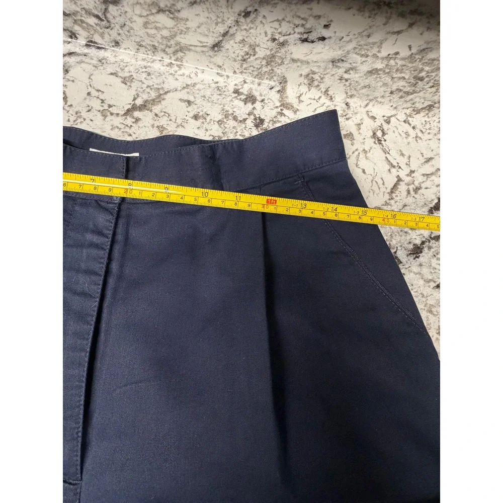 Liz Claiborne Lizsport Kylie Navy‎ Blue Pleated Straight Leg Trousers Size 8 - Picture 3 of 8